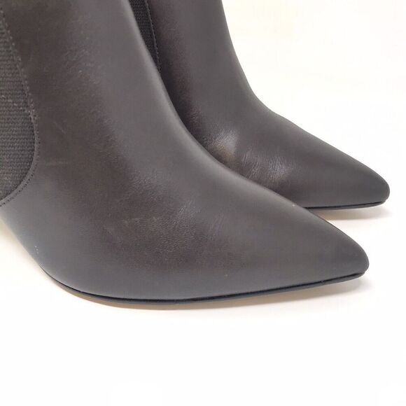 Michael Kors Chocolate Brown Soft Leather Woods Ankle Pointed Toe Booties Size 7 - Picture 3 of 14